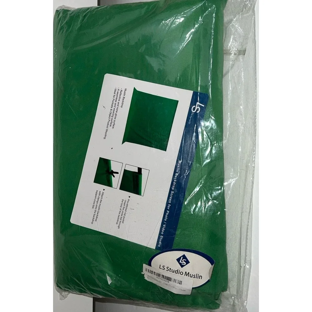 (7)LS Studio 10x20 Green Muslin Backdrop Green Screen Studio Background